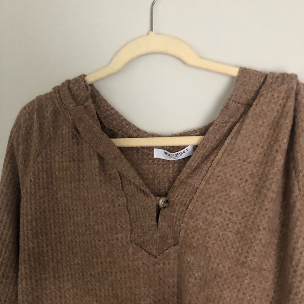 Project Social T- Noelle Brushed Thermal Hoodie View 4